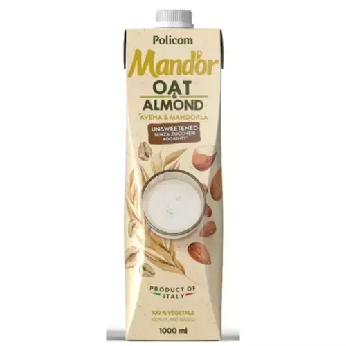 Băutură vegetală de ovăz neîndulcit cu migdale| Mand'or Prémium 1L