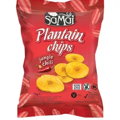 PLANTAIN (BANANĂ DE GĂTIT) CHIPS CHILI IUTE 57G SAMAI