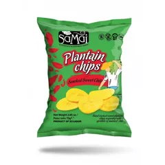 PLANTAIN (BANANĂ DE GĂTIT) CHIPS CHILI DULCE 75G | SAMAI