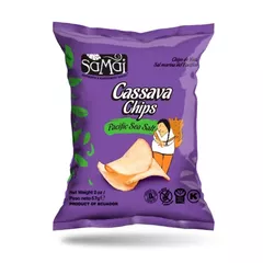 CASSAVA CHIPS CU SARE DE MARE 57G, SAMAI