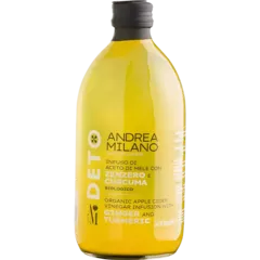 DETO BIO oțet de mere nefiltrat cu turmeric și ghimbir  500ml